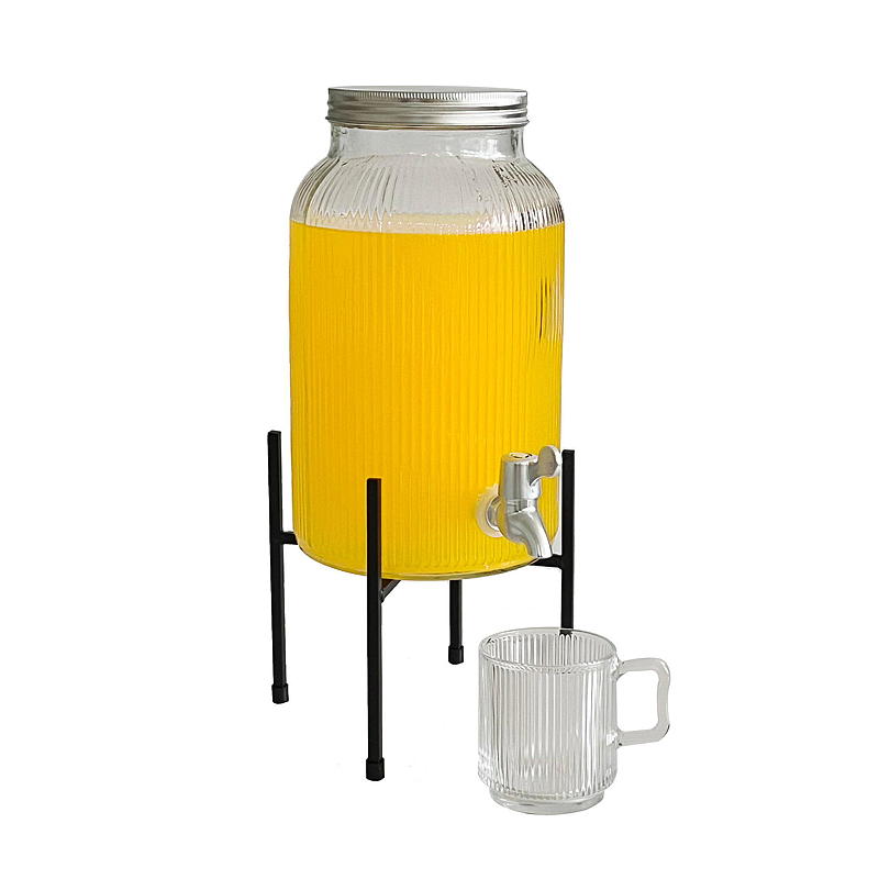 Cuisine drikkedispenser 6 l glas med hane