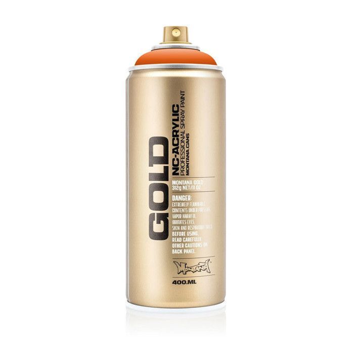 Vernice spray - Oro - Acrilica - Arancione puro - G2080 - 400 ml - Montana Cans
