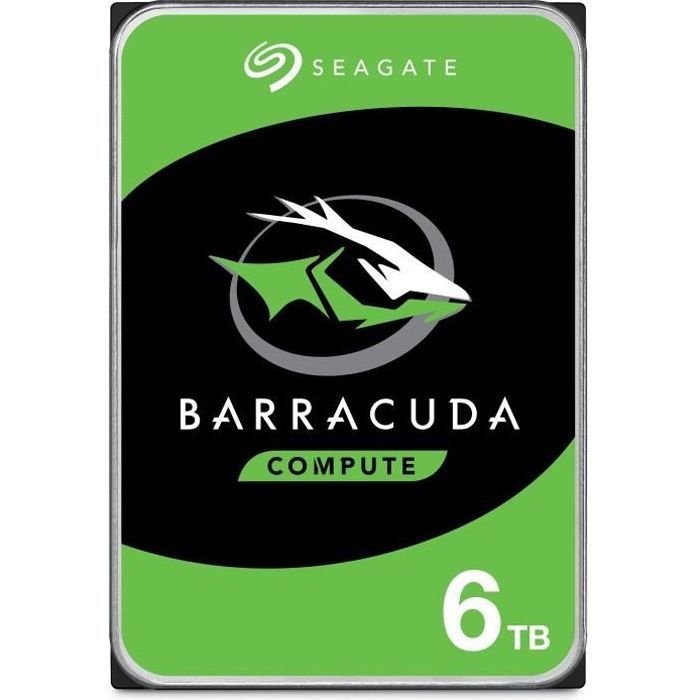SEAGATE - Disco rigido interno HDD - BarraCuda - 6 TB - 5.400 giri/min - 3,5