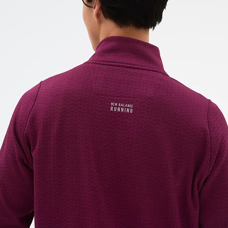 Miehen kurtka NB Heat Grid Half Zip -toppi - TUMMA EMBER HEATHER