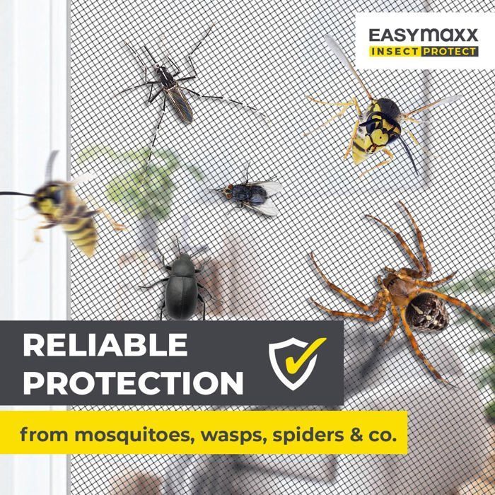 Window mosquito net with magnetic fastening system | Mosquito net can be cut to size up to 150 x 130 cm