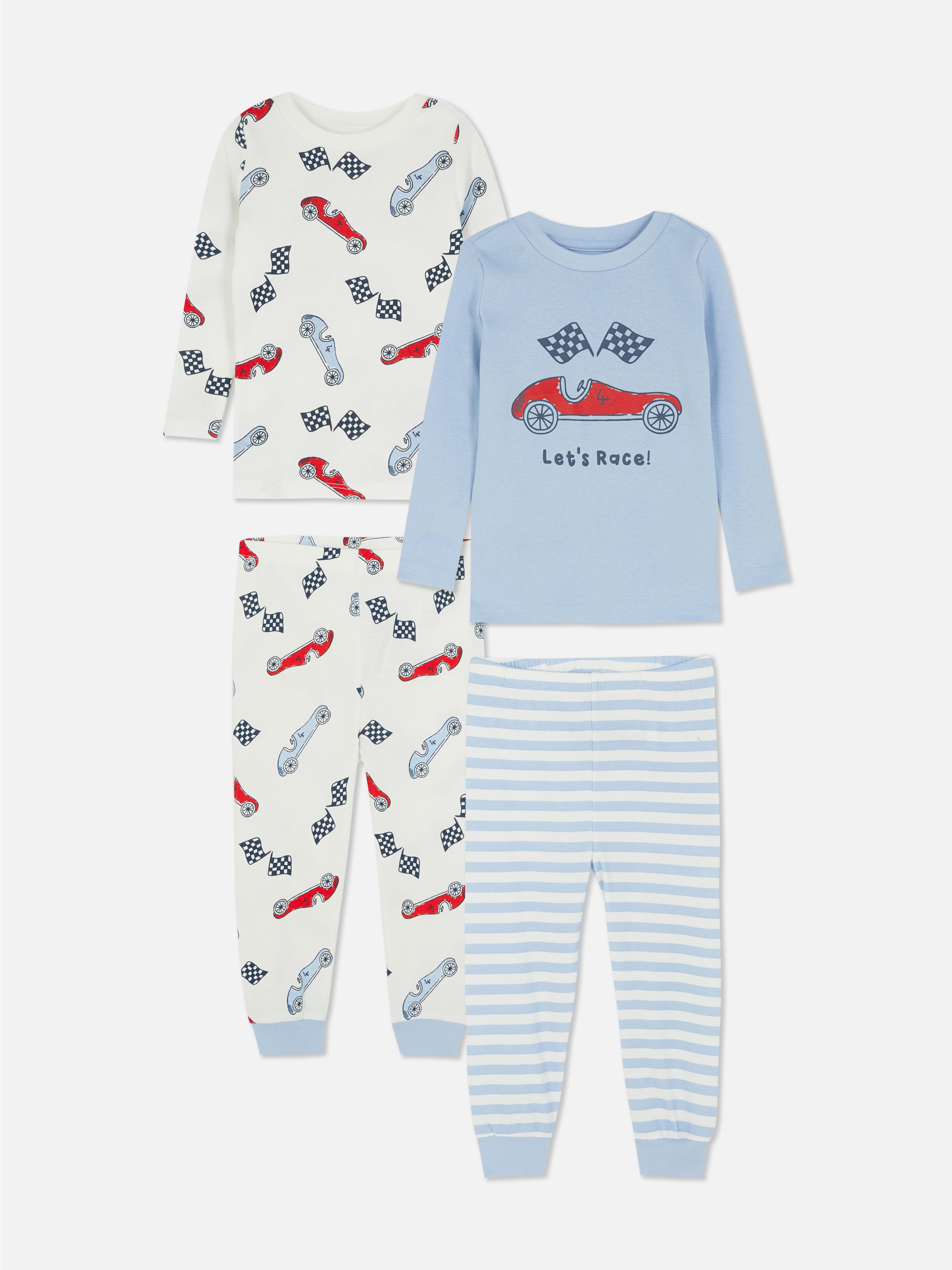 Pijamale cu mașini de curse, set de 2. Cu aceste pijamale incredibil de distractive cu mașini de curse, vor zbura la culcare.