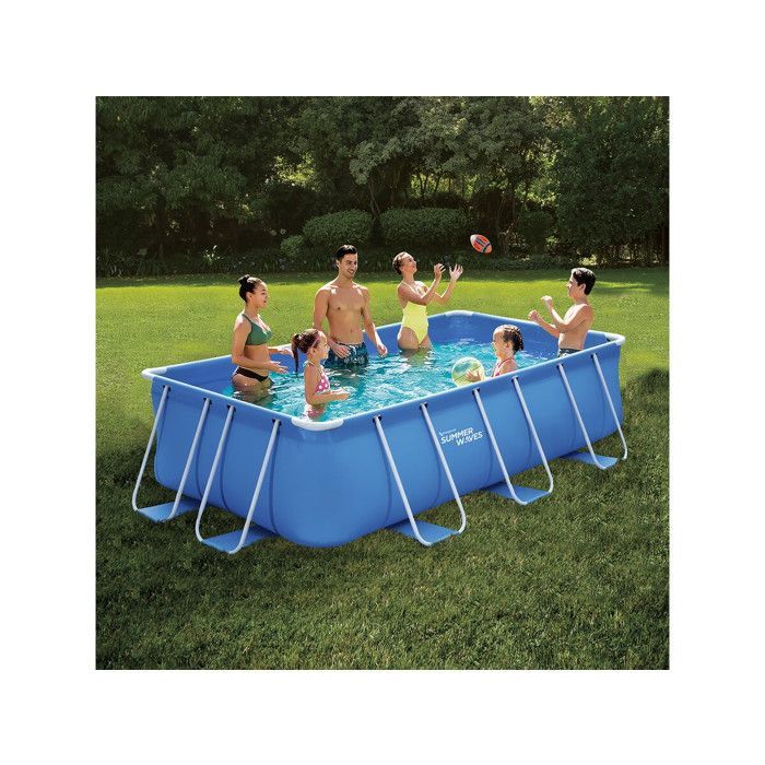 Piscina tubular retangular - LUDO 1 - 4 x 2 x 1 m - Filtragem por cartucho