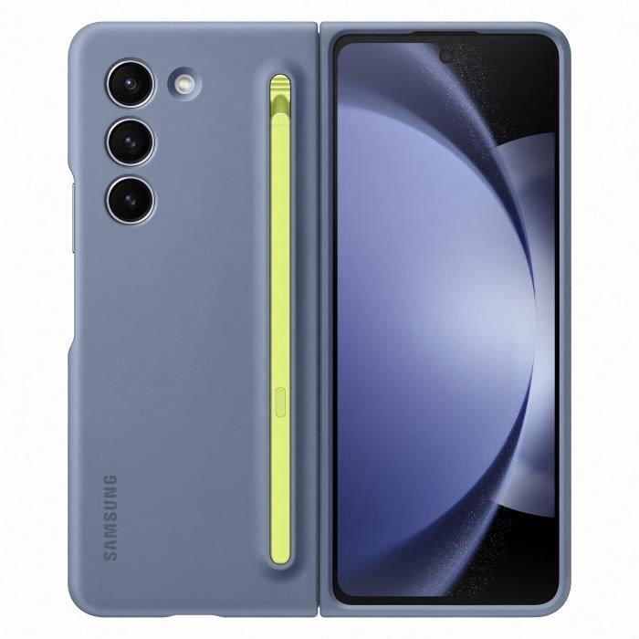 Coque et étui téléphone mobile Samsung Coque avec S Pen integre Z Fold 5 Bleu