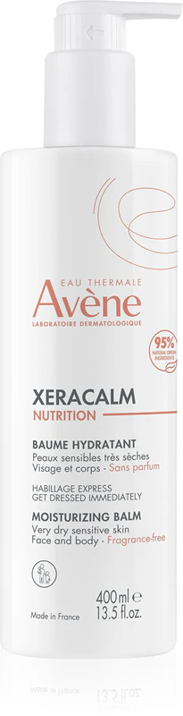 Avène XeraCalm Nutrition, bálsamo hidratante profundo para uso diário.