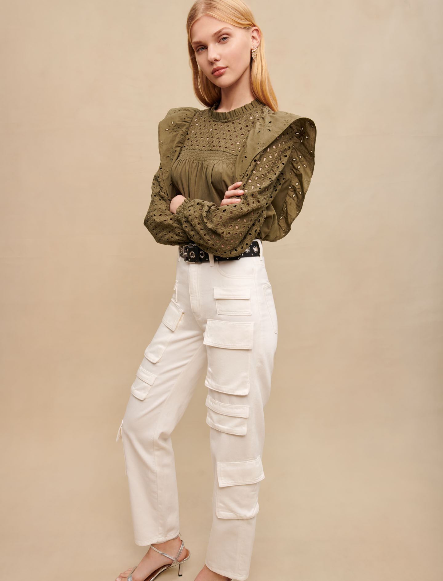 Cargo jeans - Wit