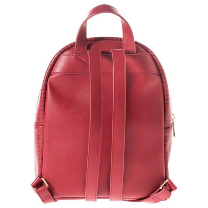 Mochila - HARRY POTTER - Andén 9¾ (Expreso de Hogwarts) - Efecto rojo ladrillo - Detalles dorados - Correas ajustables