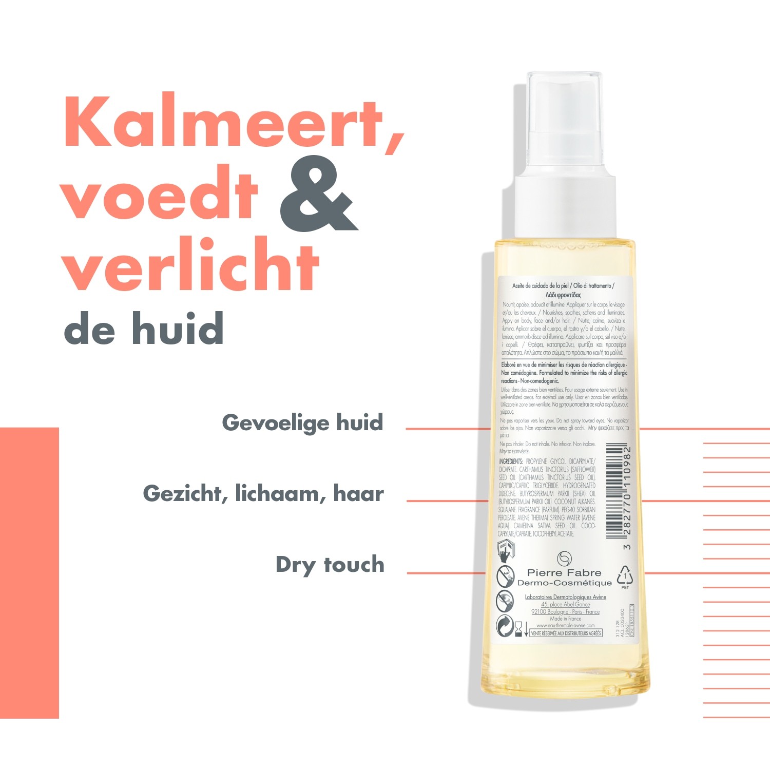 Avène olje za telo Eau Thermale olje za nego kože - 100 ml