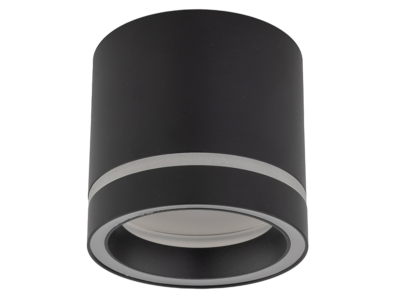 Lampa natynkowa Jet Black 8 cm metalowa czarna