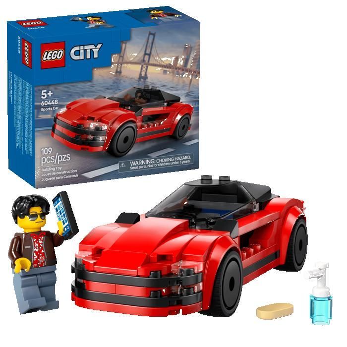 LEGO City 60448 Auto sportiva rossa - Regali, giocattoli e oggetti da collezione 5+