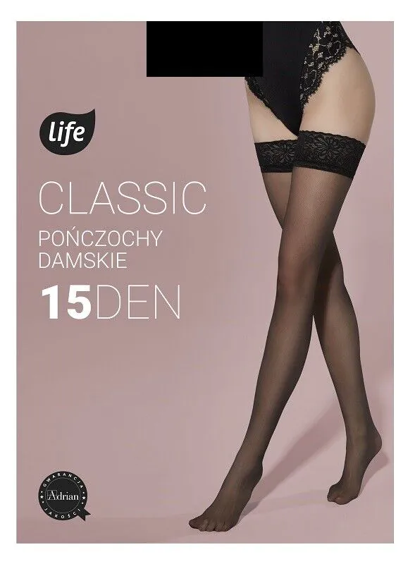 Life Pończochy samonośne Summer Comfort Nero Rozm.1/2 15