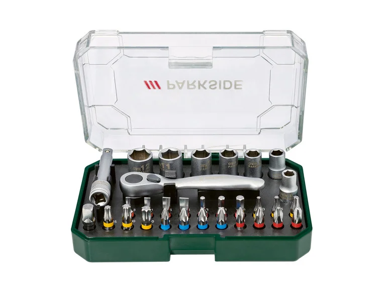 Chave de catraca PARKSIDE® Zestaw, bits e soquetes, conjunto de bits lubrificantes, conjunto de bits e soquetes para chave de fenda lubrificantes