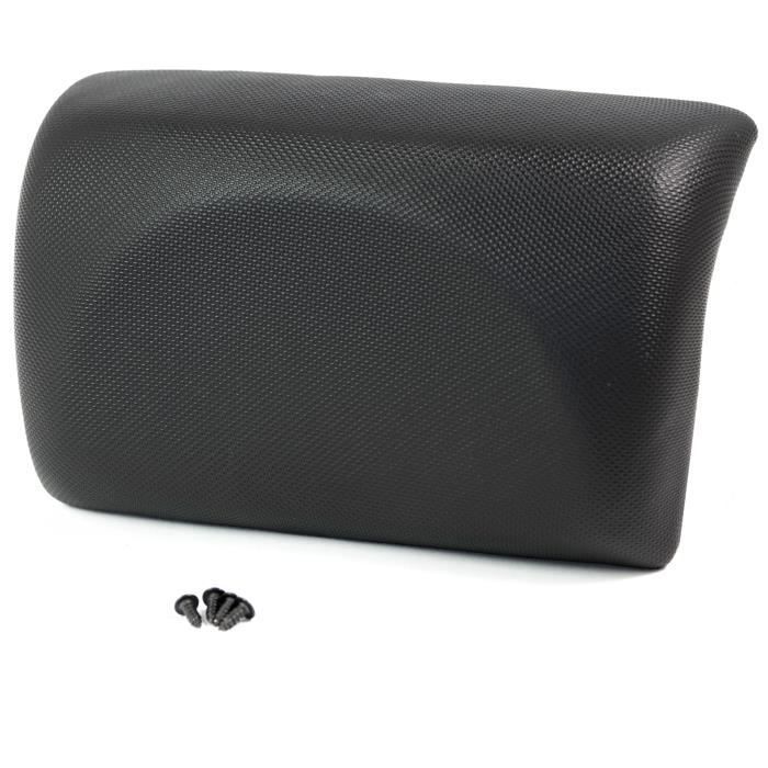 Baúl y respaldo para scooter para motocicletas - APRO - Lujo - Negro - Universal - Kit de montaje incluido