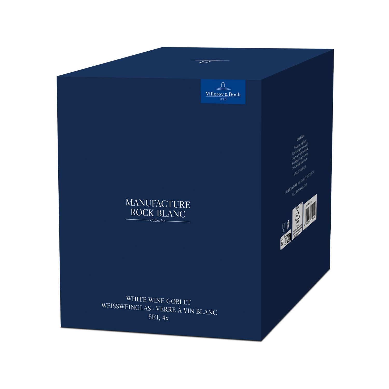 Verres à vin blanc Villeroy & Boch, lot de 4, marque Rock Blanc – 1 pièce