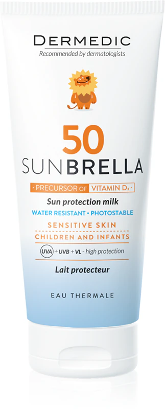 Loção protetora solar mineral Dermedic Sunbrella Baby FPS 50