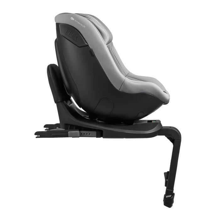 Seggiolino auto Kinderkraft I-GUARD PRO i-Size 61-105 cm girevole a 360°, supporto ISOFIX, piedino H-GUARD SPS+ AIR FLOW grigio