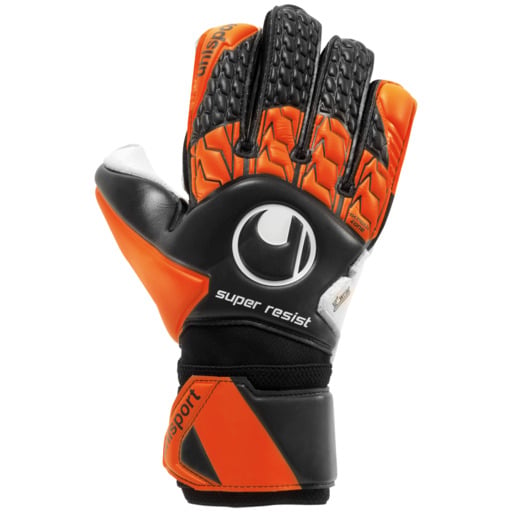  Mănuși Uhlsport Super Resist Negre / Portocaliu Fluorescent / Alb