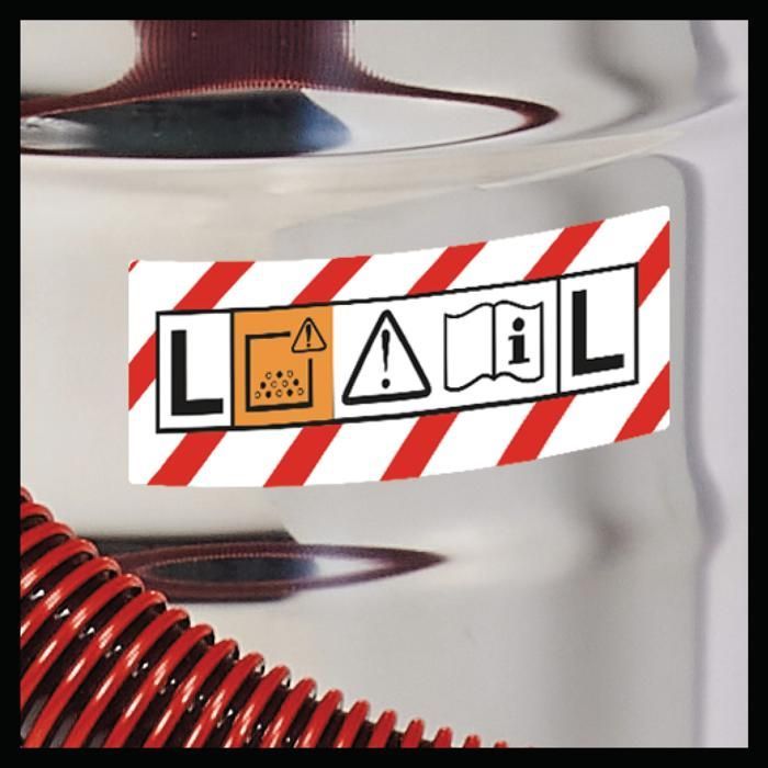 Einhell TE-VC 2025 SACL Construction Vacuum Cleaner (1200 W, 25L Tank, Dust Class L) Supplied with Accessories