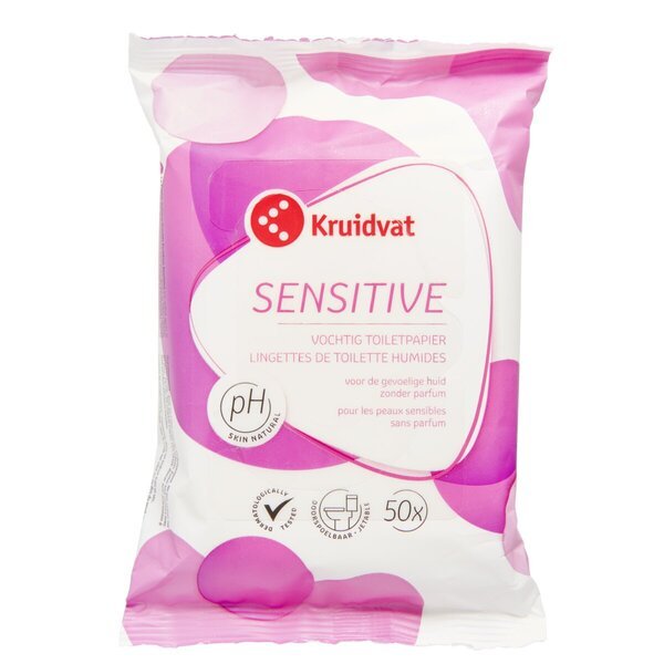 Kruidvat Sensitive vlažni toaletni papir<br>50 komada