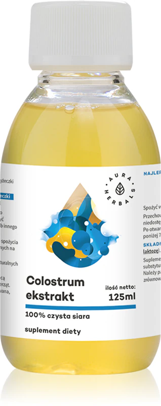 Extrato de colostro Aura Herbals 100% concentrado, suplemento alimentar para fortalecer o sistema imunológico.
