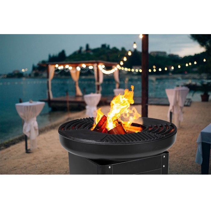 Barbacoa de carbón, brasero Teppanyaki, Ø 61 x H90 cm, BBQ COLLECTION