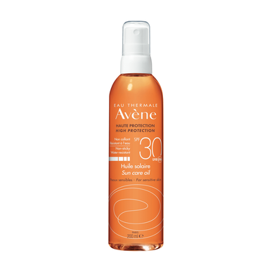 Avène solkremolje for sensitiv hud SPF30 ikke-klebrig solkremolje for kroppen 200 ml