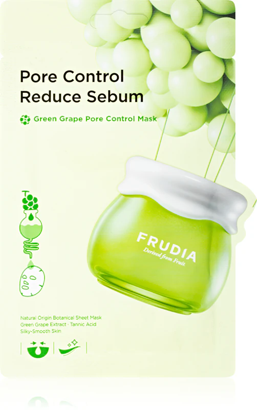 Máscara facial Frudia Green Grape para reduzir os poros