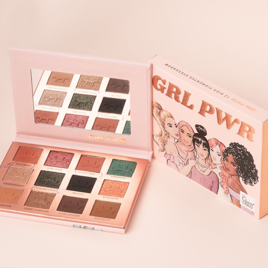 Paleta senčil za oči Queen Tarzi GRL PWR - večbarvna -