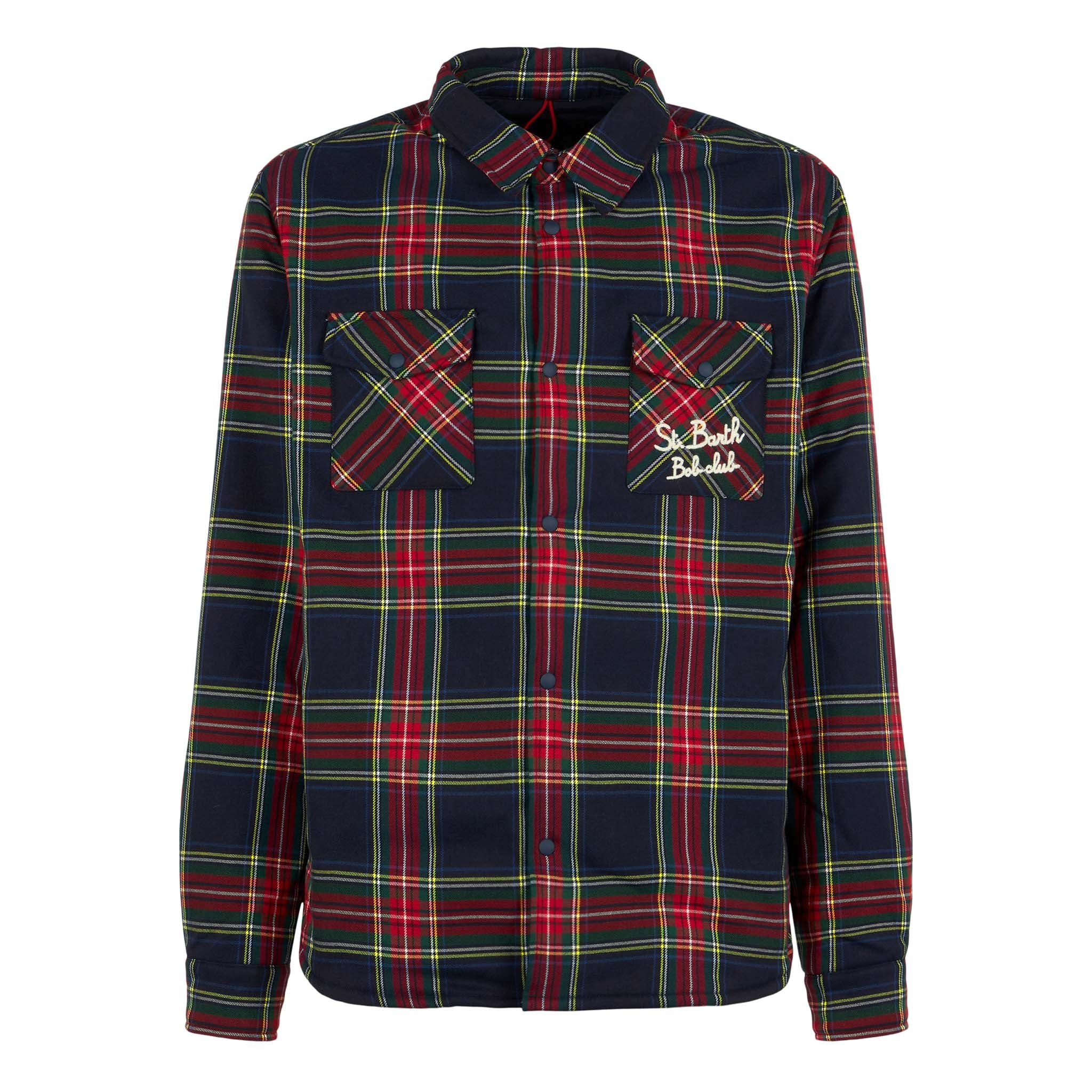 Camisa extragrande con bolsillo y bordado del St. Barth Bob Club.
