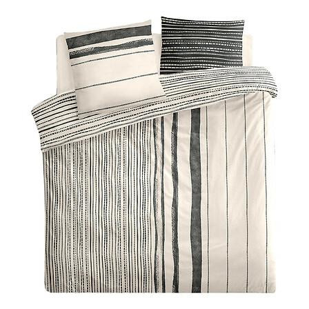 KOMPLET POŚCIELI Cybele 240 x 220 cm z bawełny szary i beż