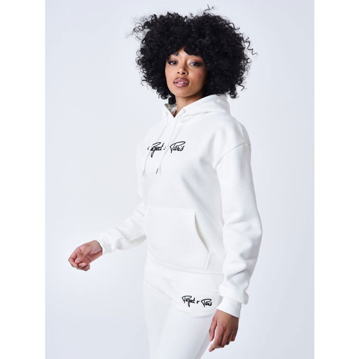 Essentials Project X Paris Damen-Hoodie – Off-White – Lange Ärmel – Kapuze