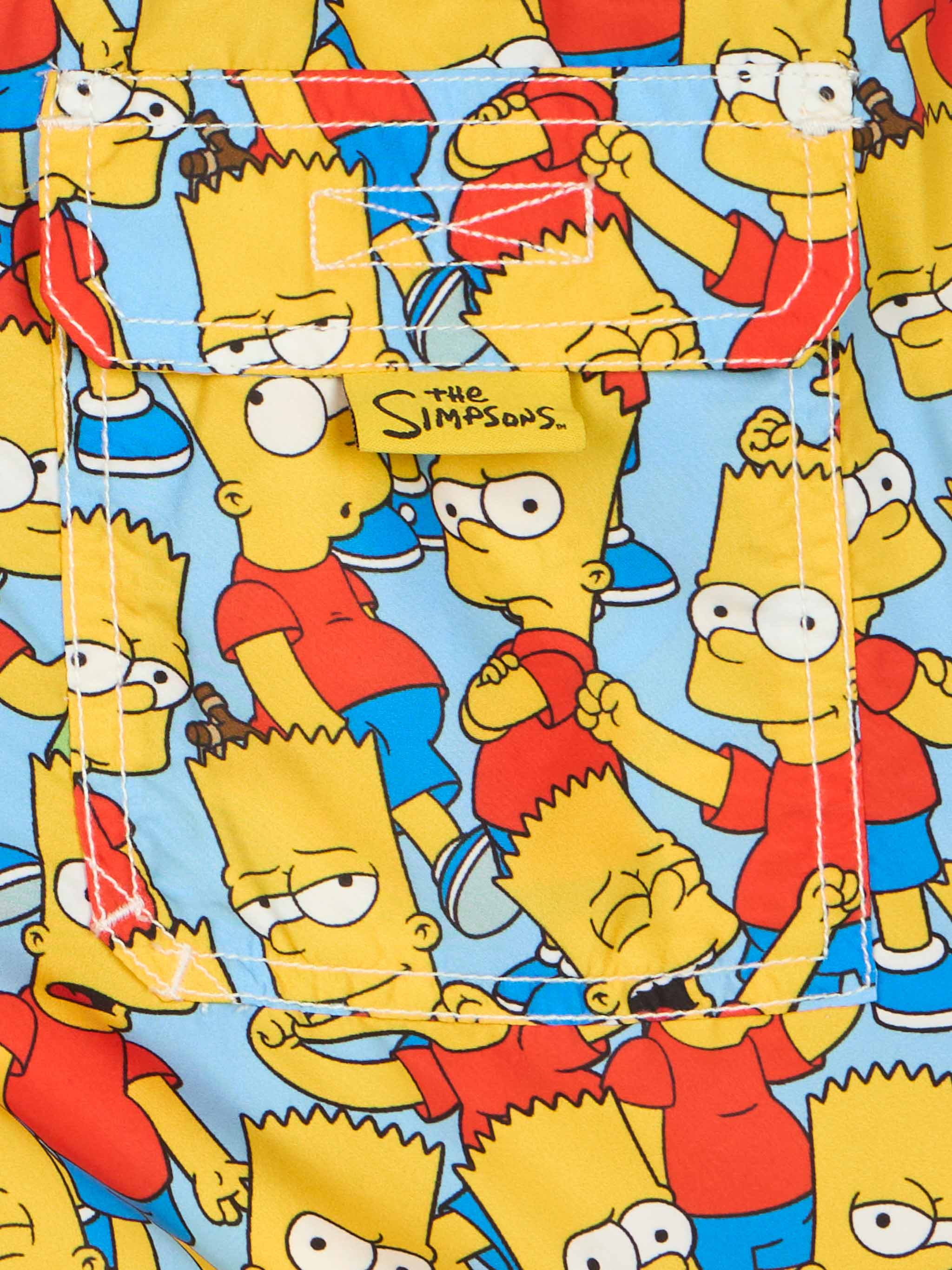 Costume da bagno Jean da bambino di media lunghezza con stampa Bart Si