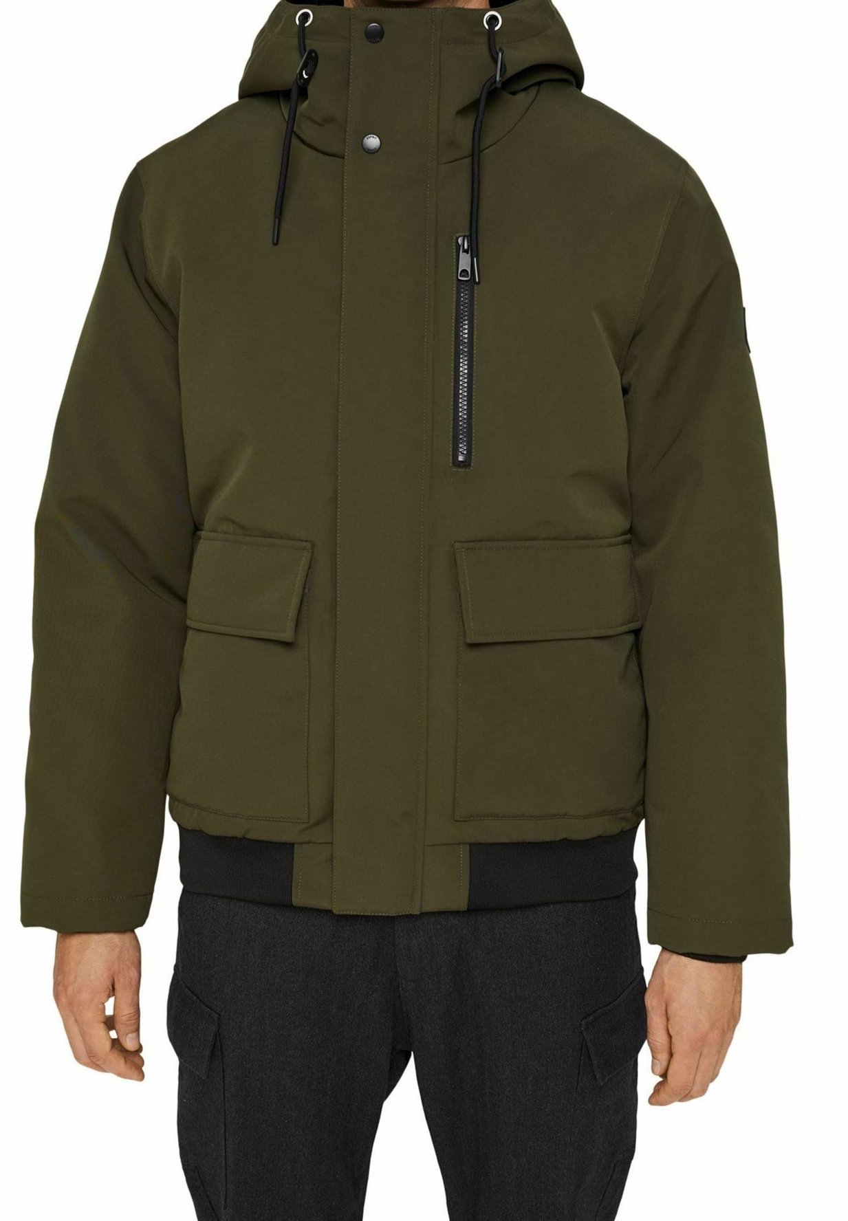 Esprit winterjas - metallic groen