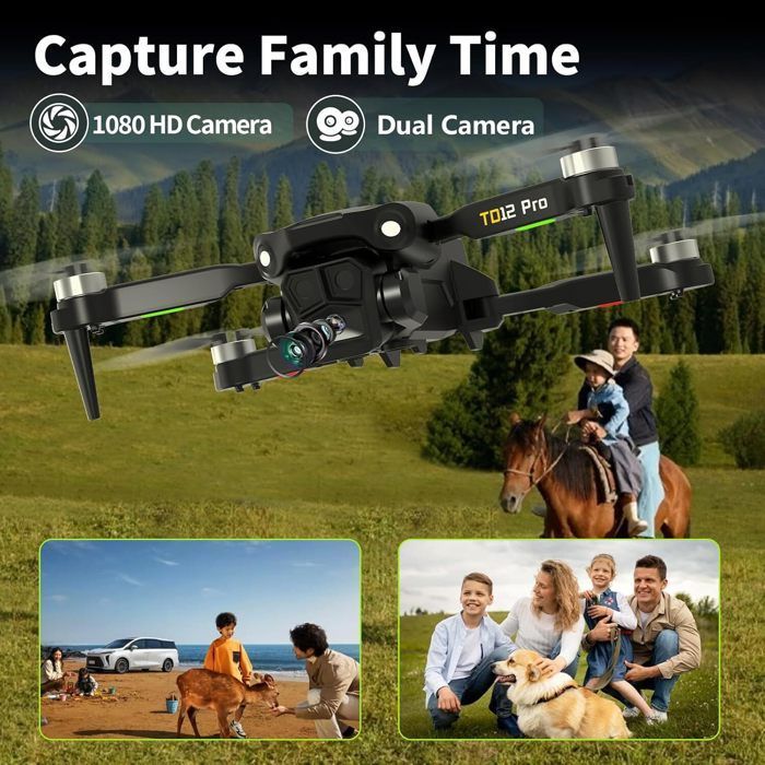 Minidron plegable con cámara 4K - Posicionamiento óptico y motor sin escobillas | 3 velocidades ajustables | Estuche de transporte incluido
