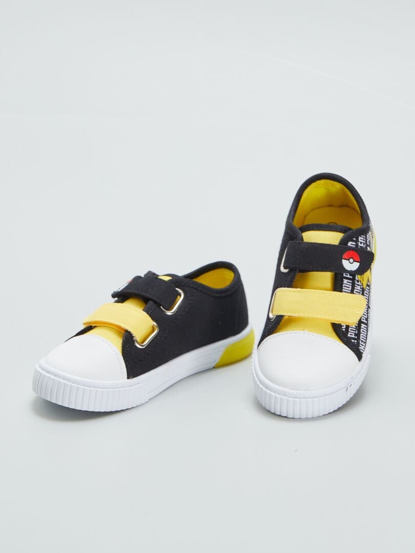 Tênis de cano baixo 'Pokémon' com velcro - PRETO