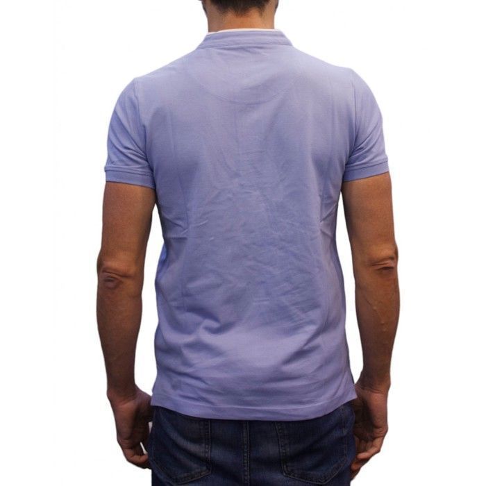 Cerruti 1881 Polo col mao manches courtes New Firenza Bleu Denim Homme