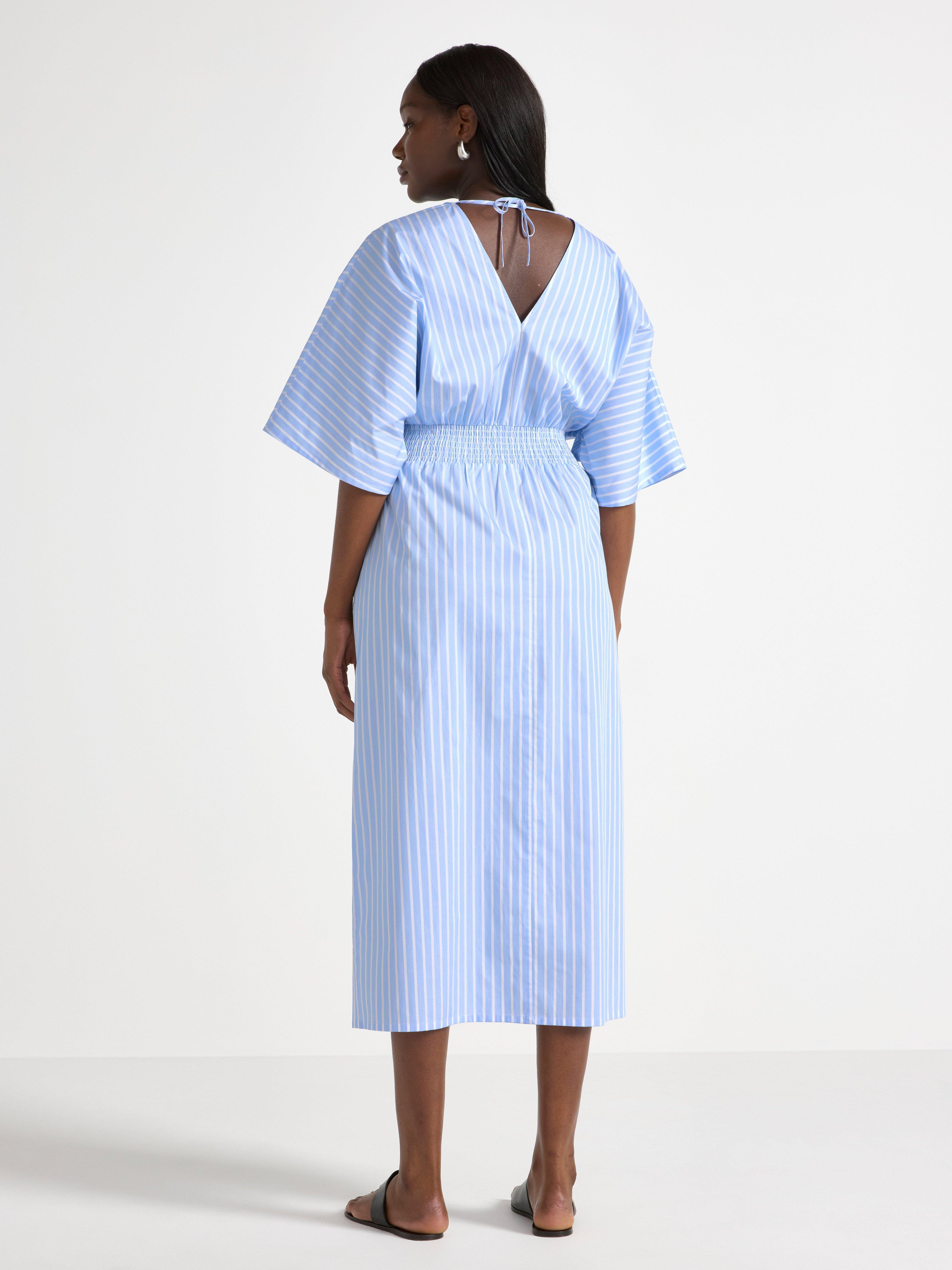Vestido de maternidad azul para mamá