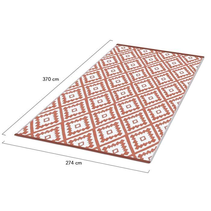 IDMARKET Tapis extérieur BAHAMAS terracotta 270 x 370 CM