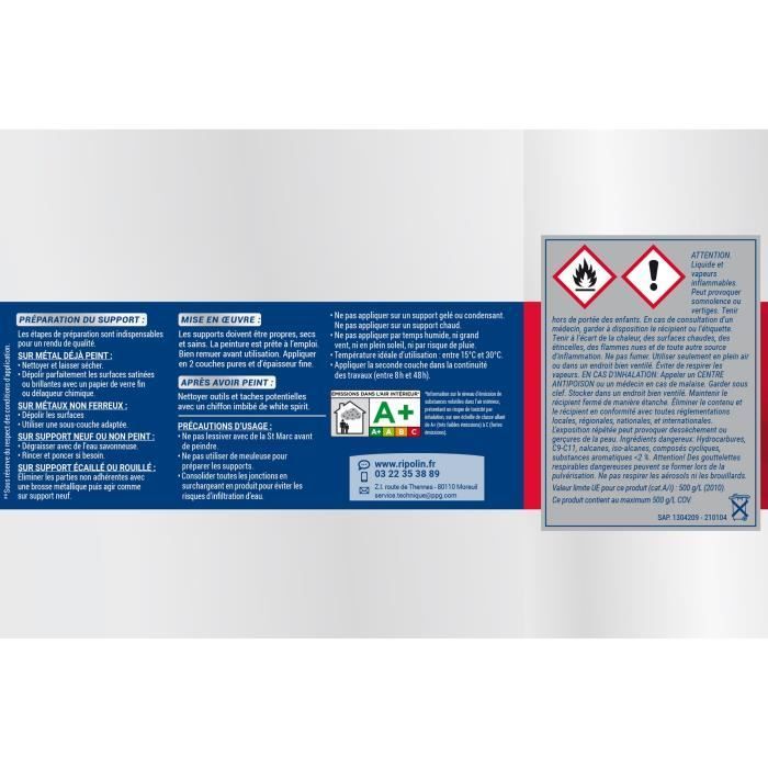 RIPOLIN Buitenverf voor ijzer - Glanzend olijfgroen, 0,5 liter