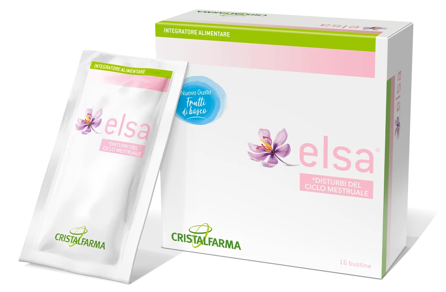 CRISTALFARMA Cristalfarma Elsa Nahrungsergänzungsmittel für den Menstruationszyklus 16 Beutel