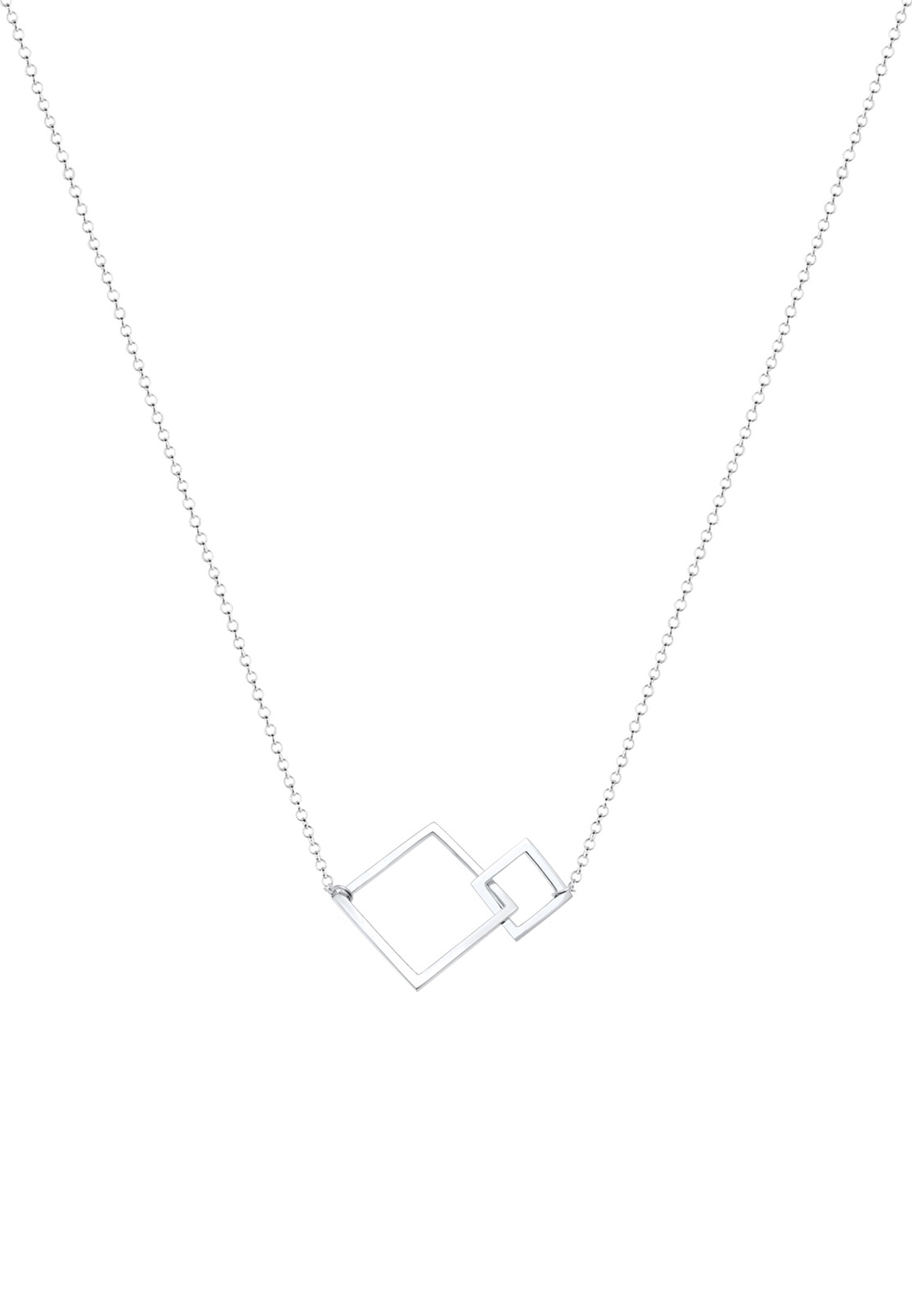 Elli Femme Quadrilatère Connecté Géo Carré - (925/1000) Argent