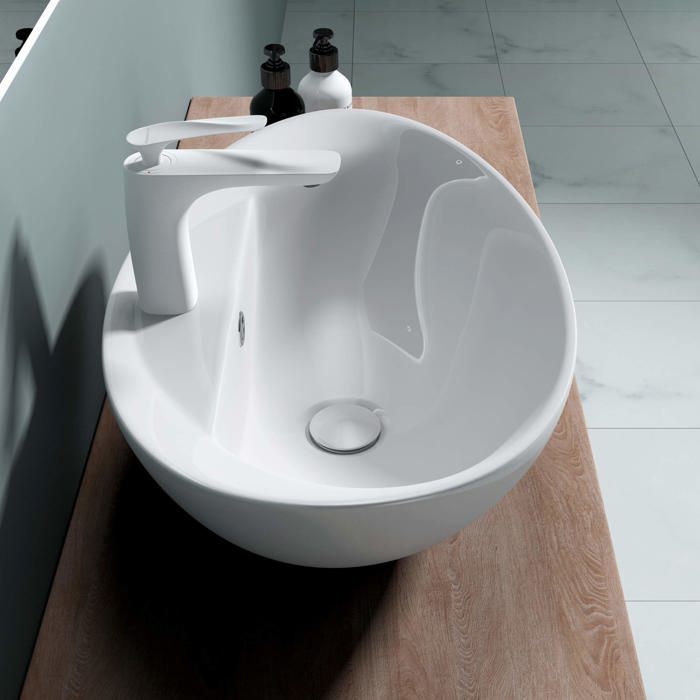 Lavabo de encimera blanco de 59 cm, Doporro Brussels302, 59x39x21cm