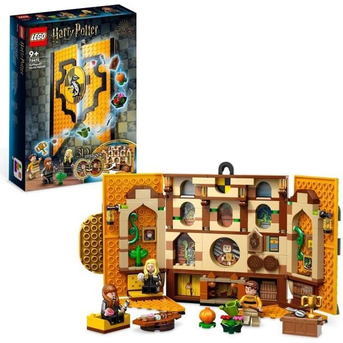LEGO® Harry Potter 76412 Hufflepuff House Crest - Toy with Minifigures and Hogwarts Castle Decoration