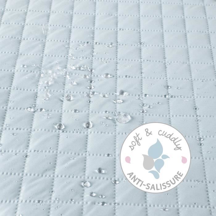 Alfombra de juegos para bebés estilo roba - ROBA - Azul claro - Acolchado lateral seguro - Suave y repelente al agua
