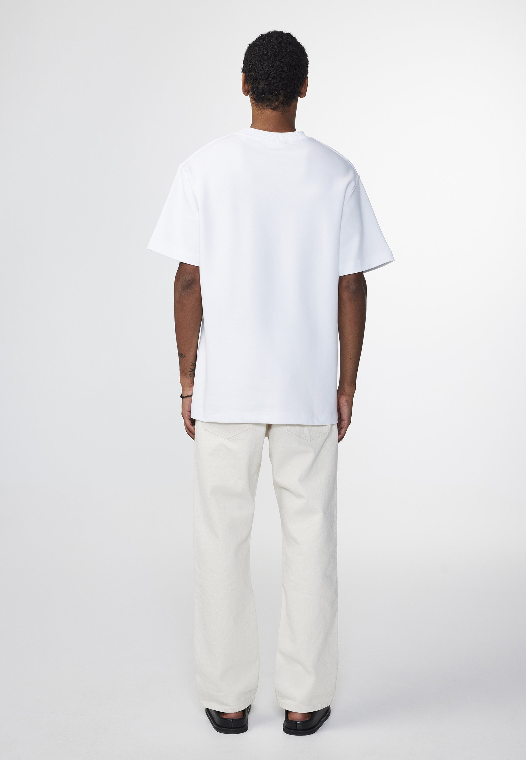 NN.07 LOGO - T-shirt basic - bianca