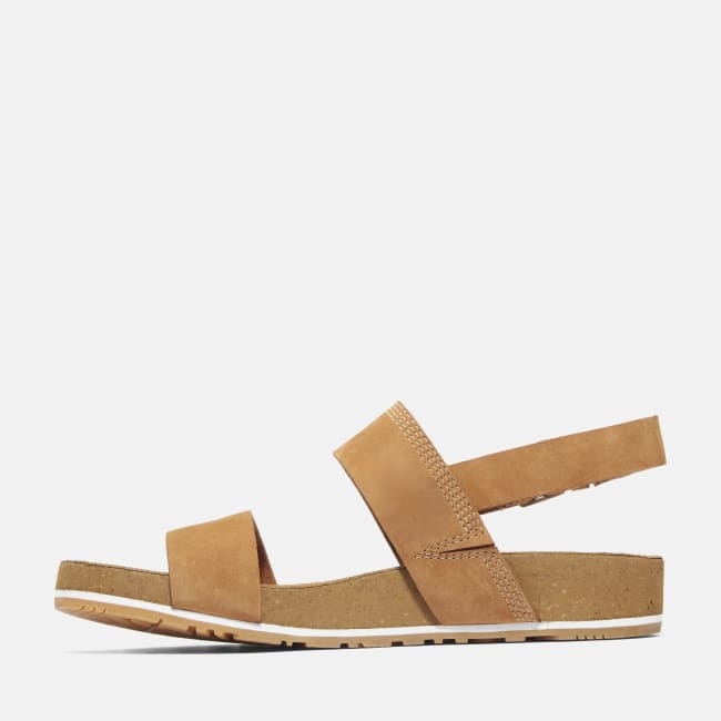 Sandalo a Doppia Fascia Malibu Waves da Donna in                marrone chiaro