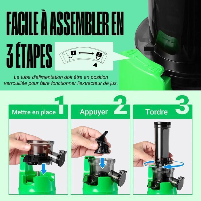 Juicer - VENTRAY - Ginnie - Compact - 100 Watt - Parrot Green