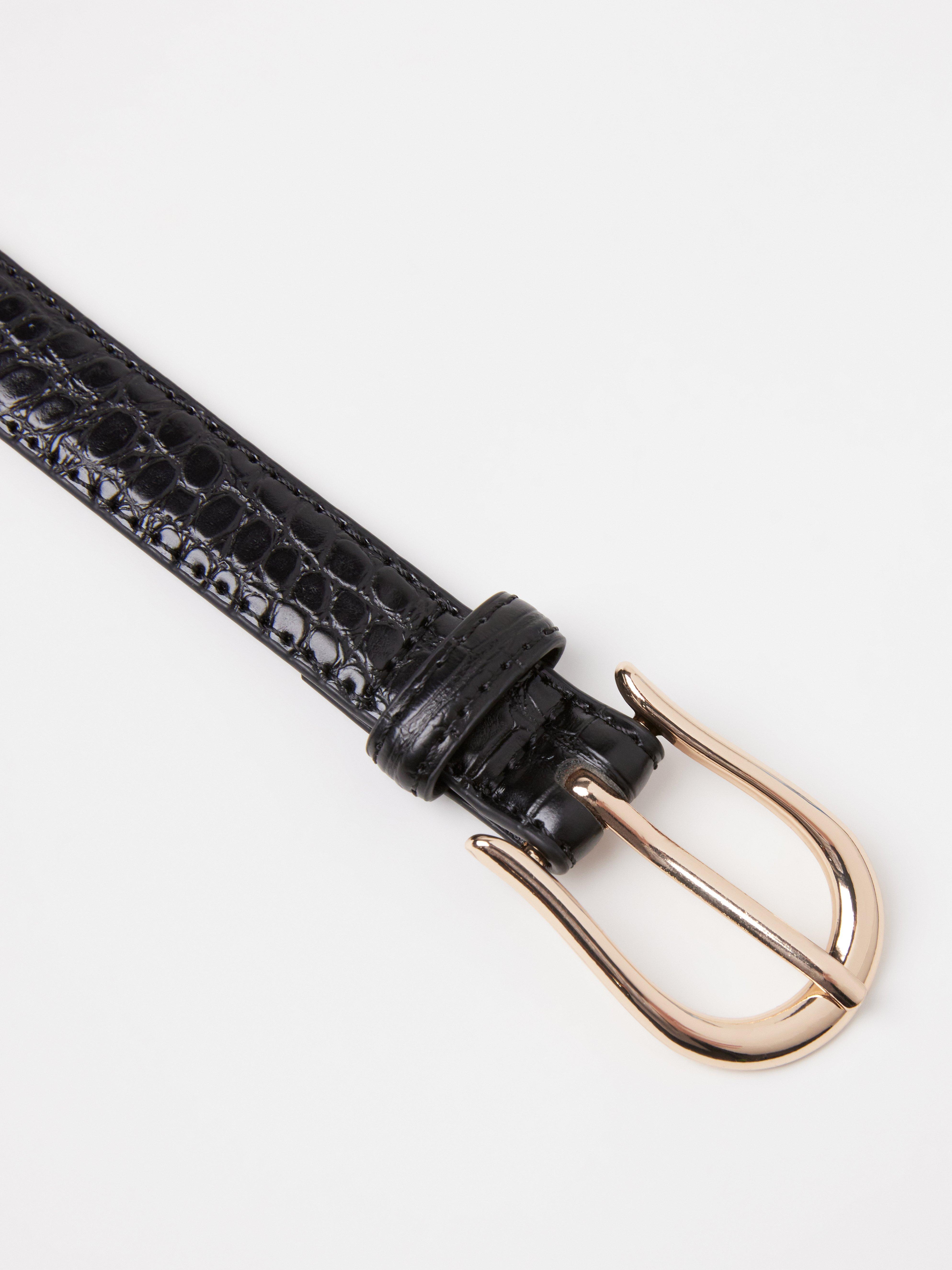 Ceinture en similicuir noir