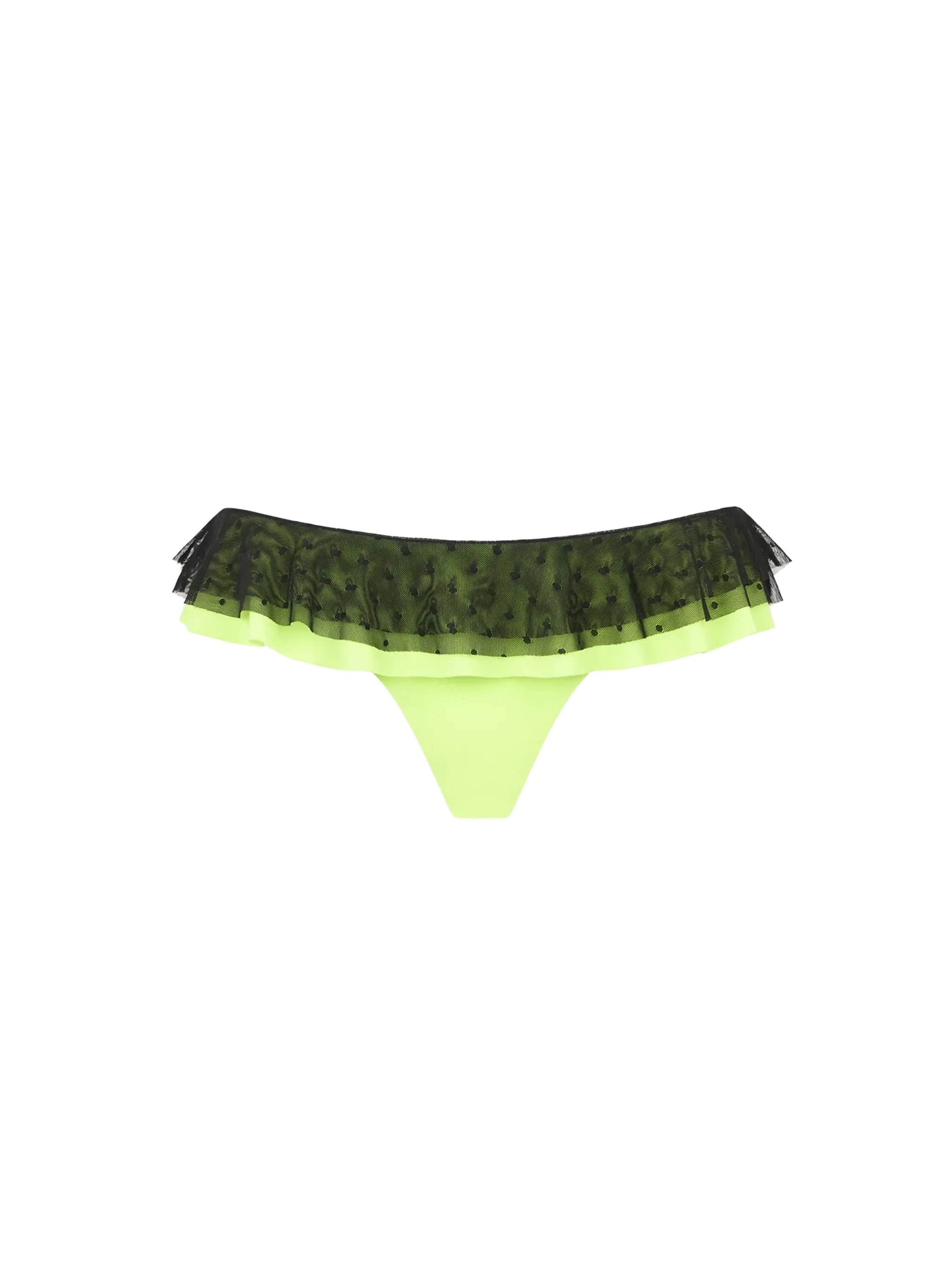 Slip da bagno sgambato con volante y tul