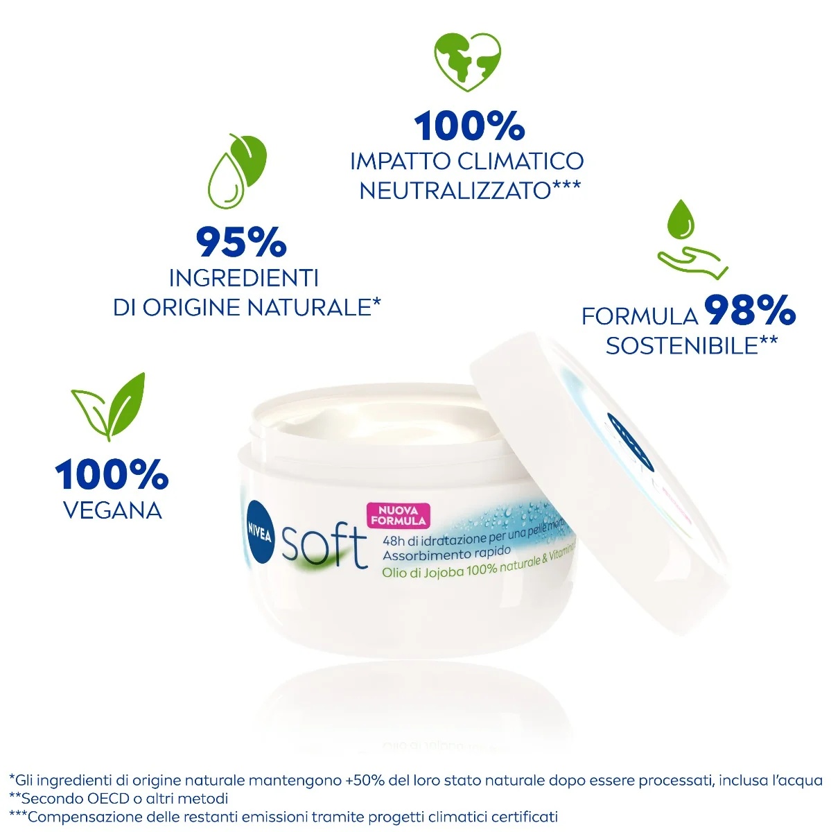 NIVEA Nivea Soft Refreshing Moisturizing Cream 200 ml Gezicht Lichaam Handen